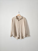 Quince Linen Button Up Shirt (L)