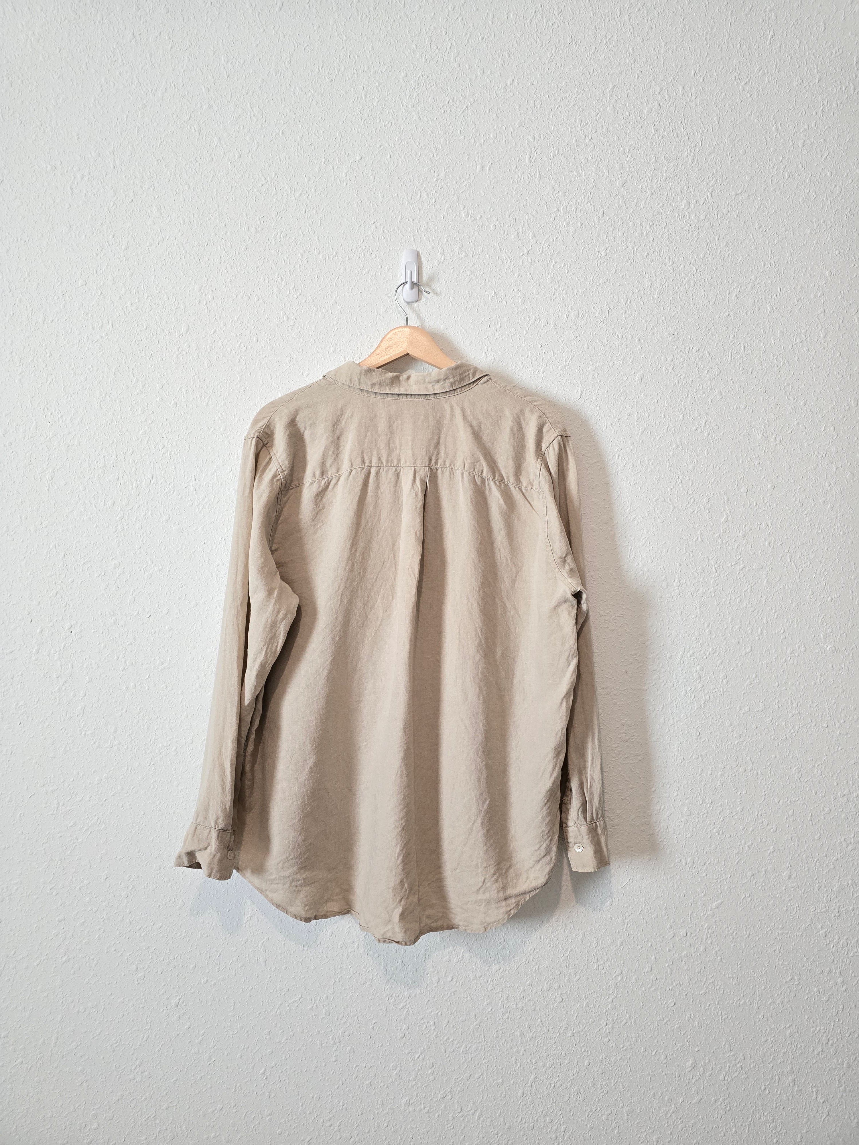 Quince Linen Button Up Shirt (L)
