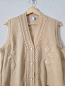 Vintage Floral Knit Vest (XL)