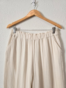 Cream Cotton Gauze Pants (M)