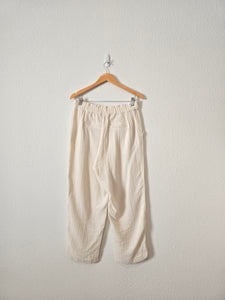 Cream Cotton Gauze Pants (M)