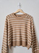 Striped Boxy Knit Sweater (S)