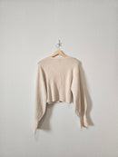 Puff Sleeve Cropped Cardigan (S)