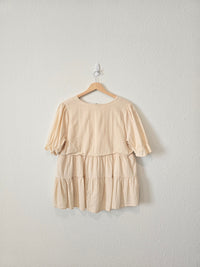 Wishlist Textured Babydoll Top (M)