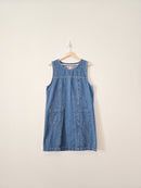 Vintage Denim Mini Dress (L)