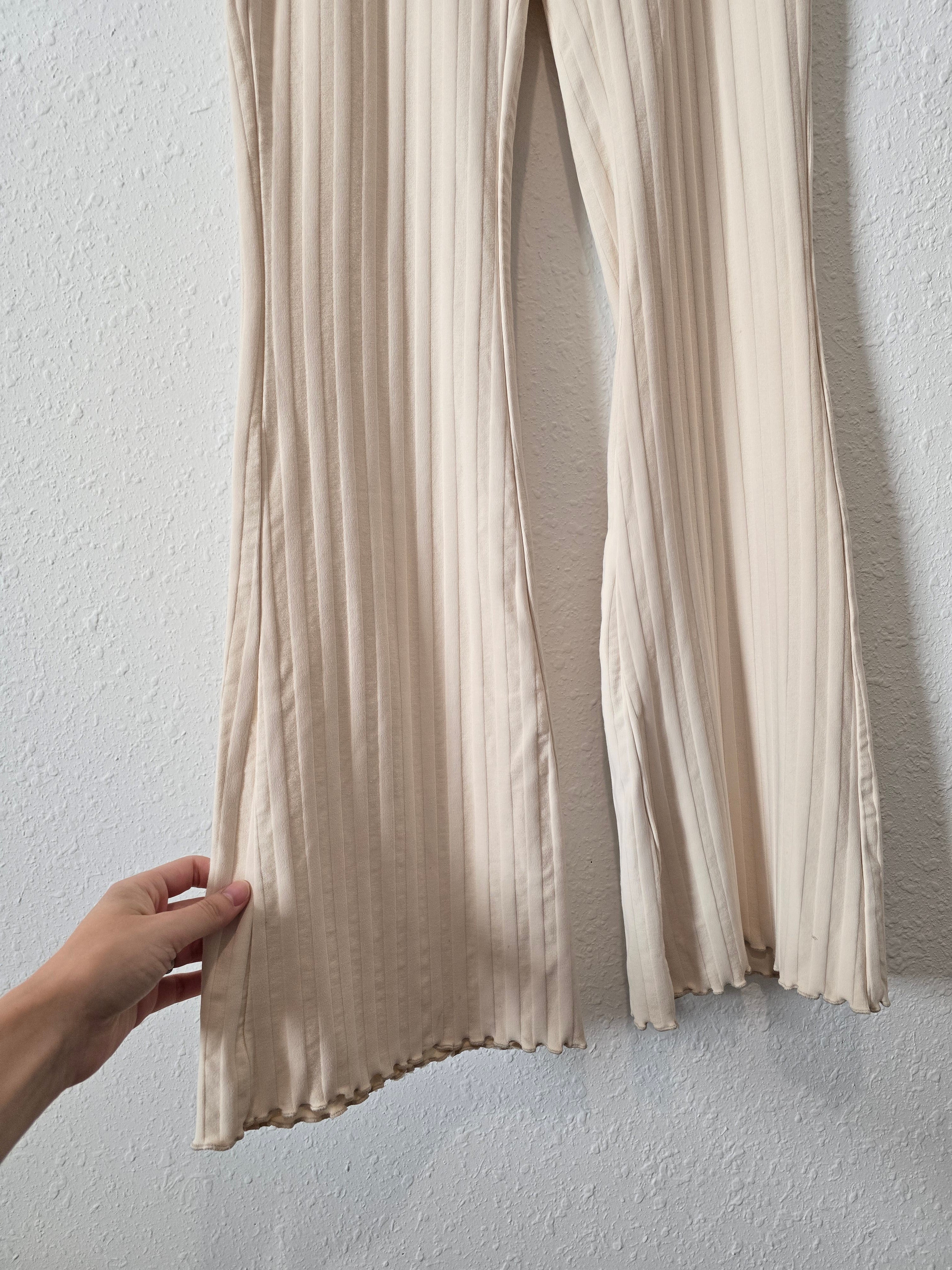 Aerie Ribbed Flare Leggings (S)