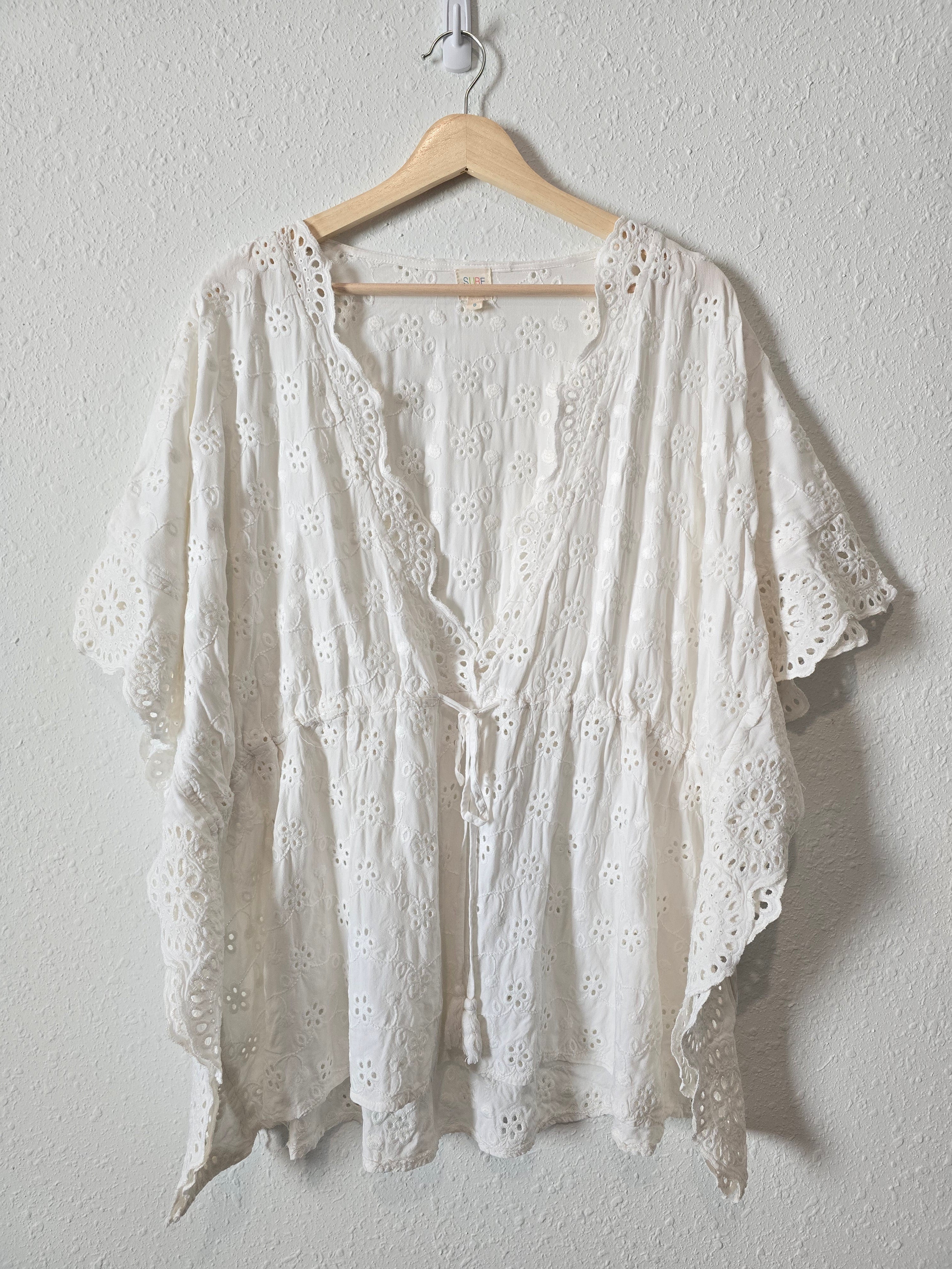 White Floral Eyelet Tunic (S)