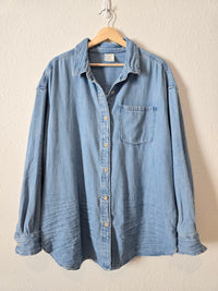 Aerie Oversized Denim Button Up (M)