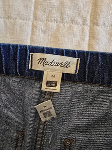 NEW Madewell Pull On Straight Jeans (26)