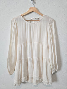 Puff Sleeve Tiered Top (S)