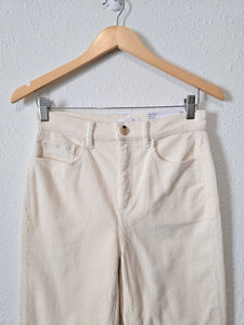 NEW Cream Cord Straight Pants (25/0)