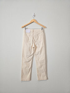 NEW Cream Cord Straight Pants (25/0)