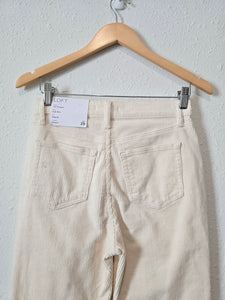 NEW Cream Cord Straight Pants (25/0)