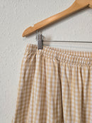 Neutral Gingham Maxi Skirt (XL)