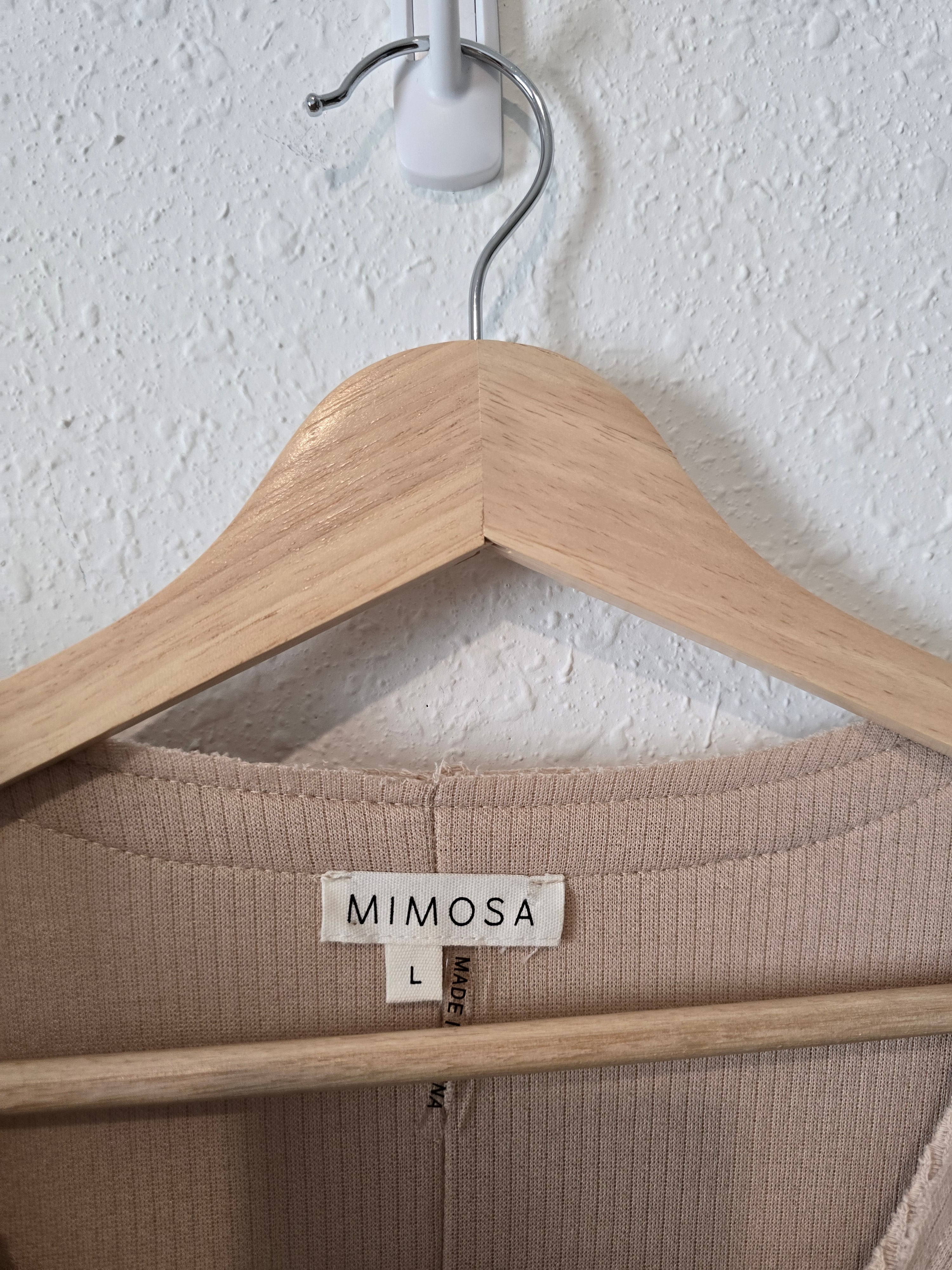 Mimosa Ribbed Crop Top (L)