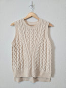 Cream Cable Knit Tank (S)