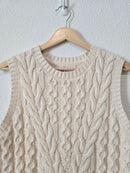 Cream Cable Knit Tank (S)