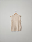 Cream Cable Knit Tank (S)