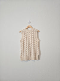 Cream Cable Knit Tank (S)