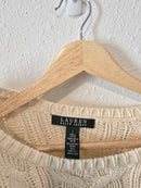 Cream Cable Knit Sweater (L)