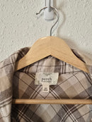 Neutral Plaid Shacket (2X)