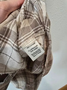 Neutral Plaid Shacket (2X)