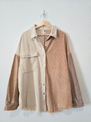 POL Colorblock Cord Button Up (L)