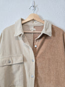 POL Colorblock Cord Button Up (L)