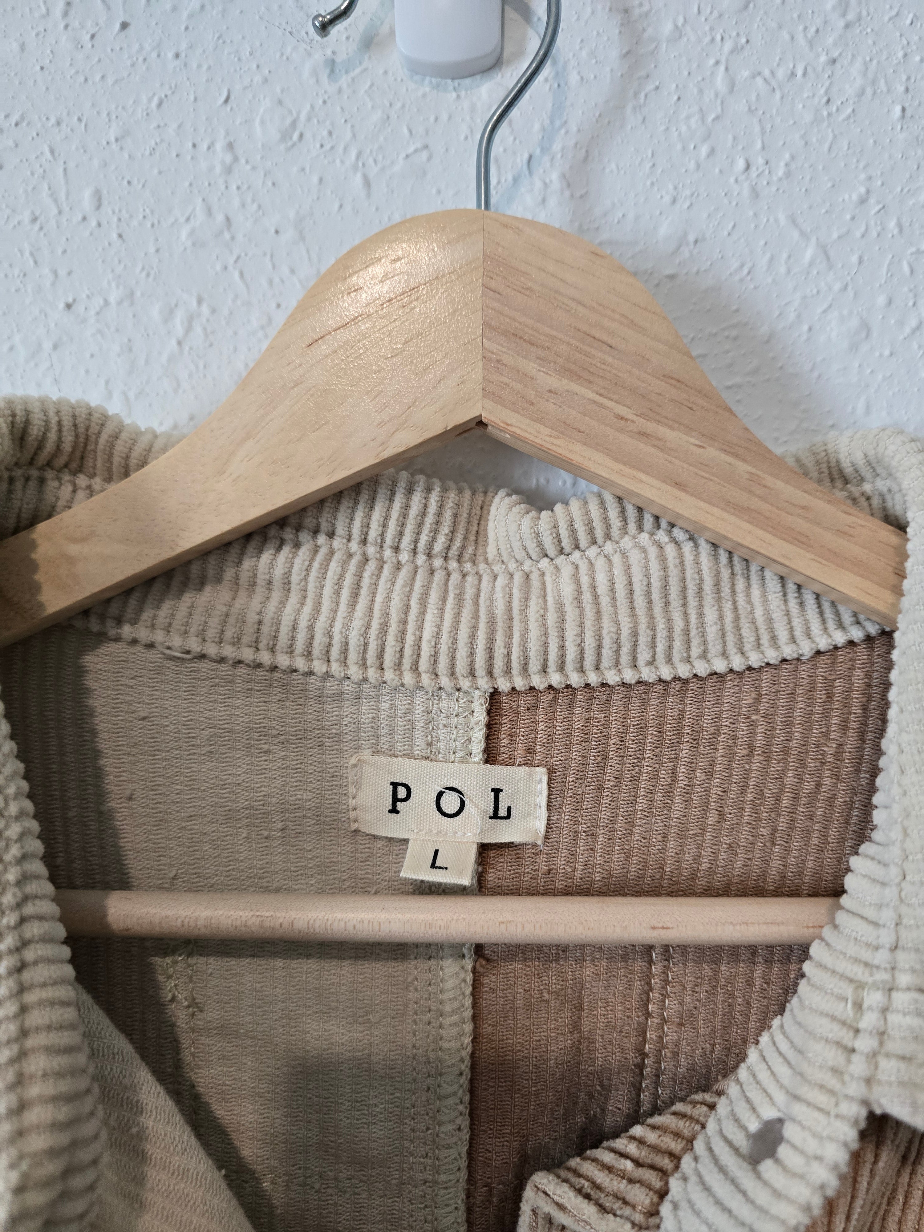 POL Colorblock Cord Button Up (L)