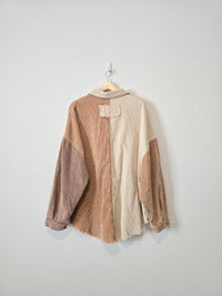 POL Colorblock Cord Button Up (L)