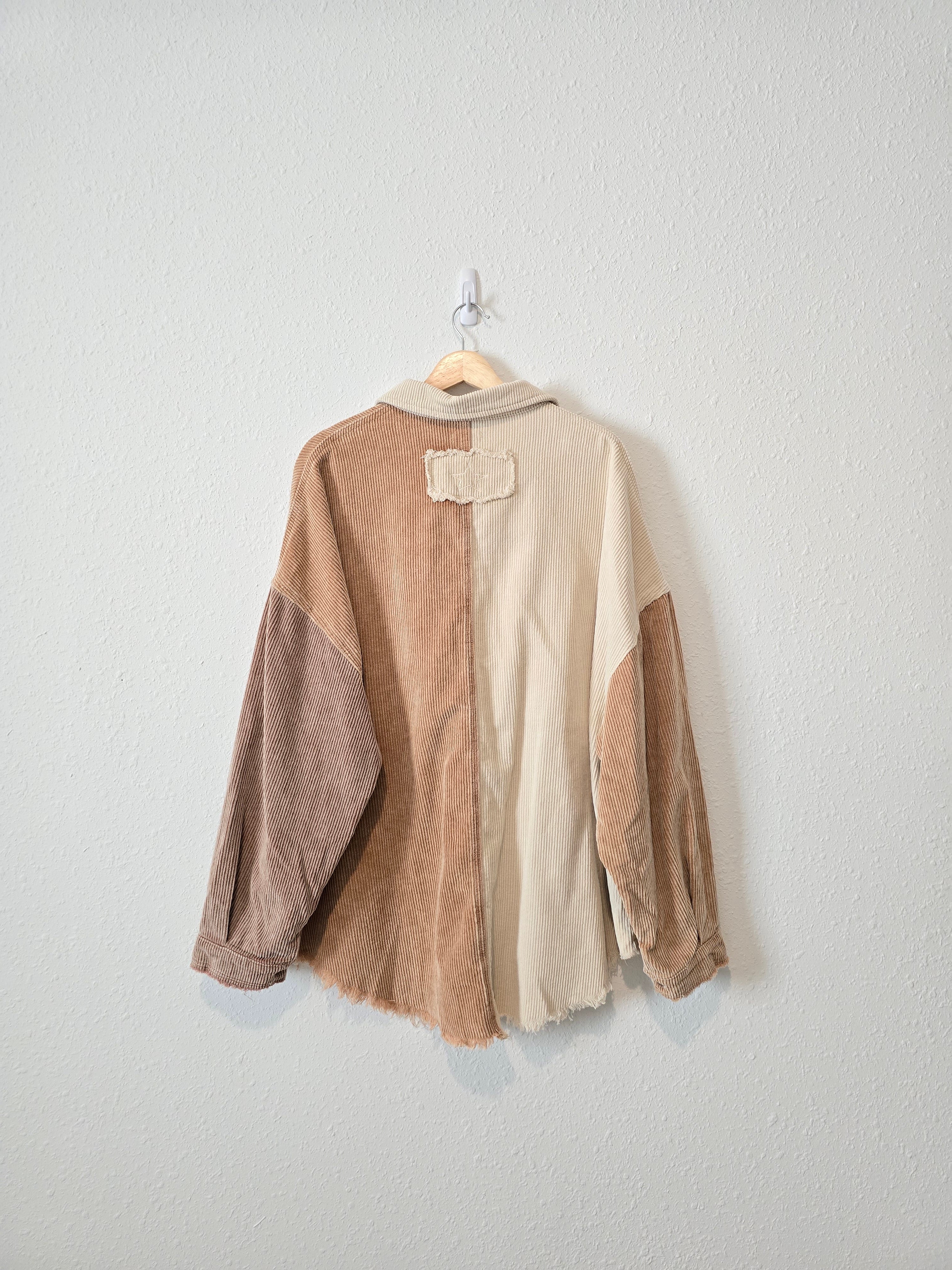 POL Colorblock Cord Button Up (L)