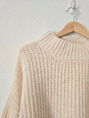 Cream Chunky Knit Sweater (L)