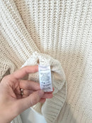Cream Chunky Knit Sweater (L)