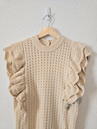 Button Back Knit Top (S)