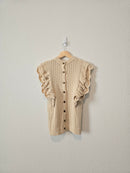 Button Back Knit Top (S)