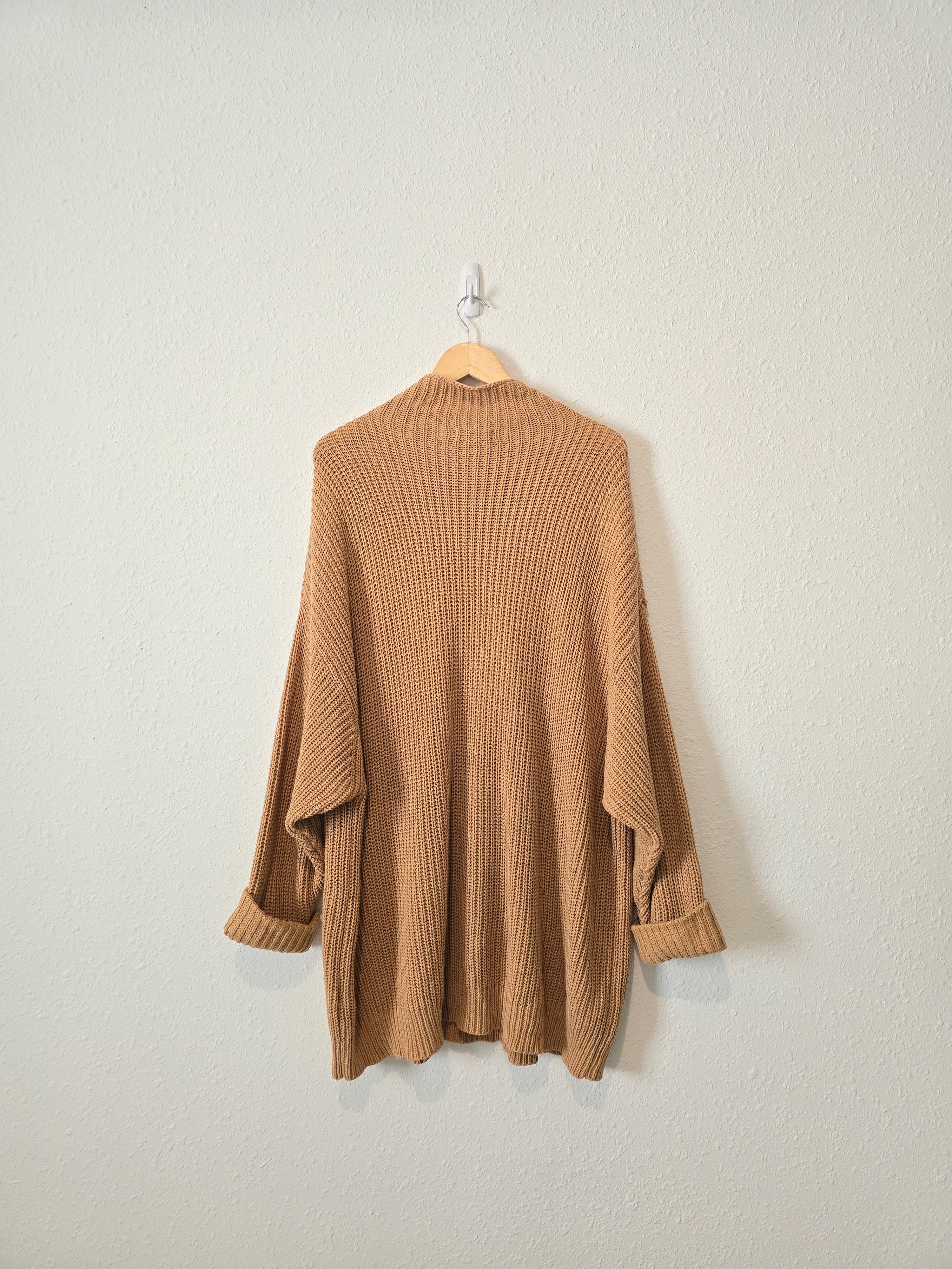 Camel Oversized Knit Sweater (XXL)