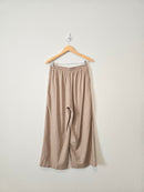 Linen Blend Wide Leg Pants (M)