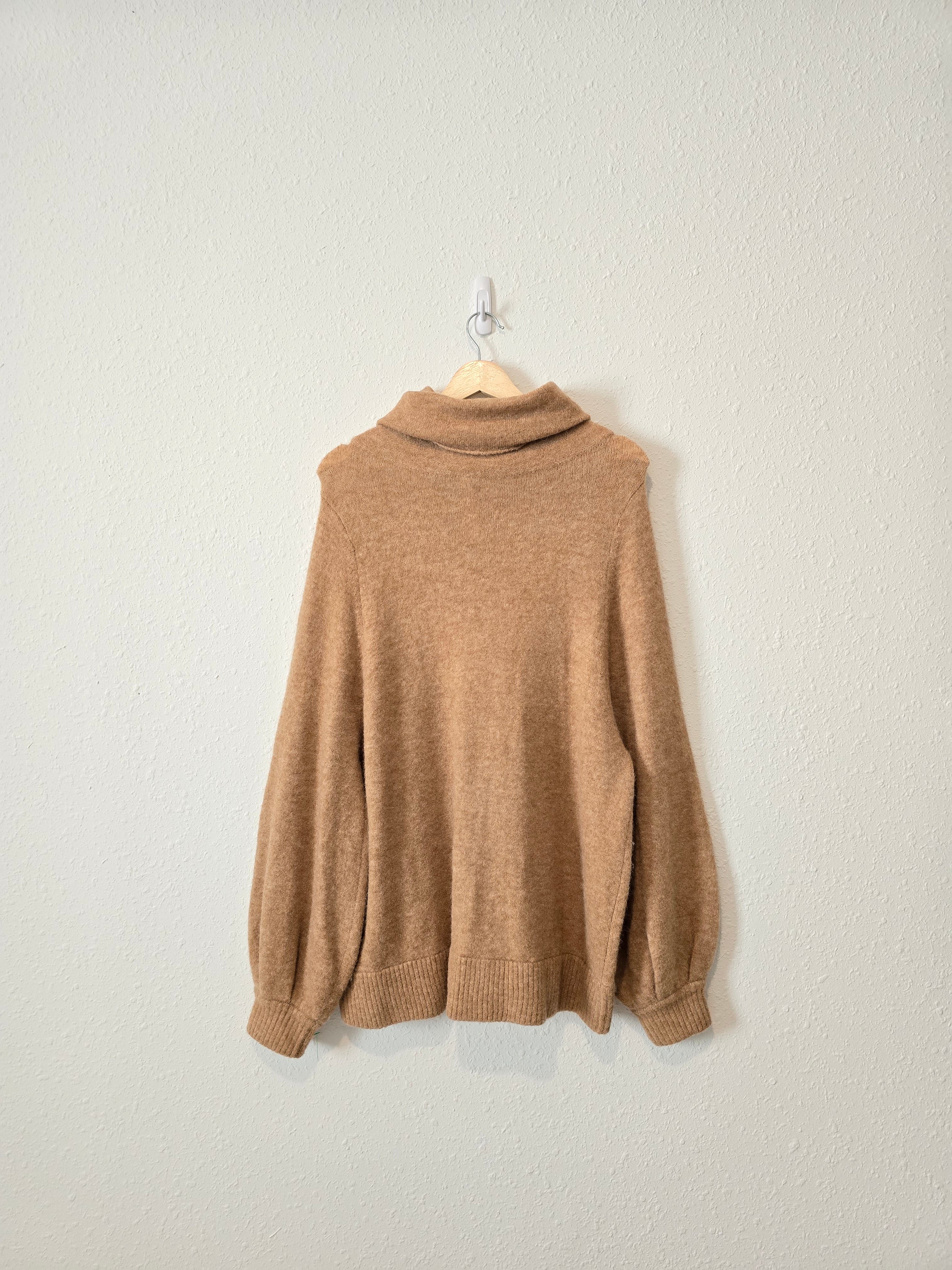 Aritzia Camel Oversized Sweater (M)