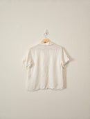 Vintage White Linen Button Up (2)