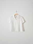 Vintage White Linen Button Up (2)