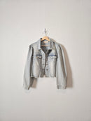 Puff Sleeve Denim Jacket (L)