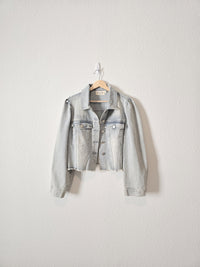 Puff Sleeve Denim Jacket (L)