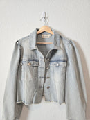 Puff Sleeve Denim Jacket (L)