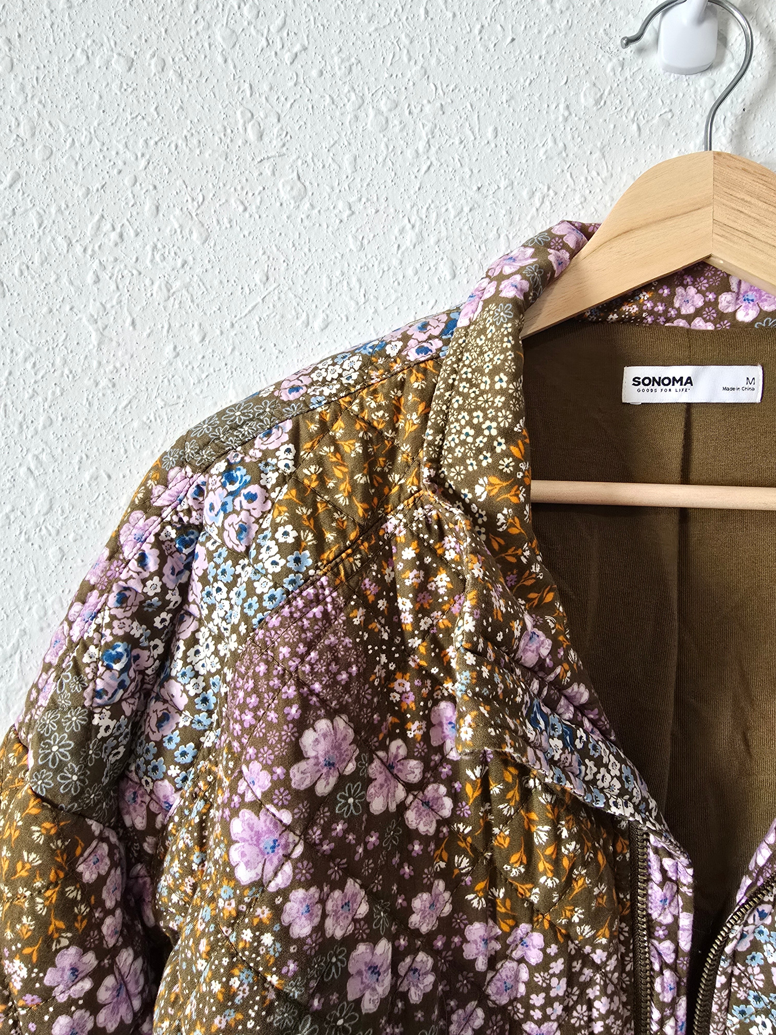 Floral Zip Up Jacket (M)