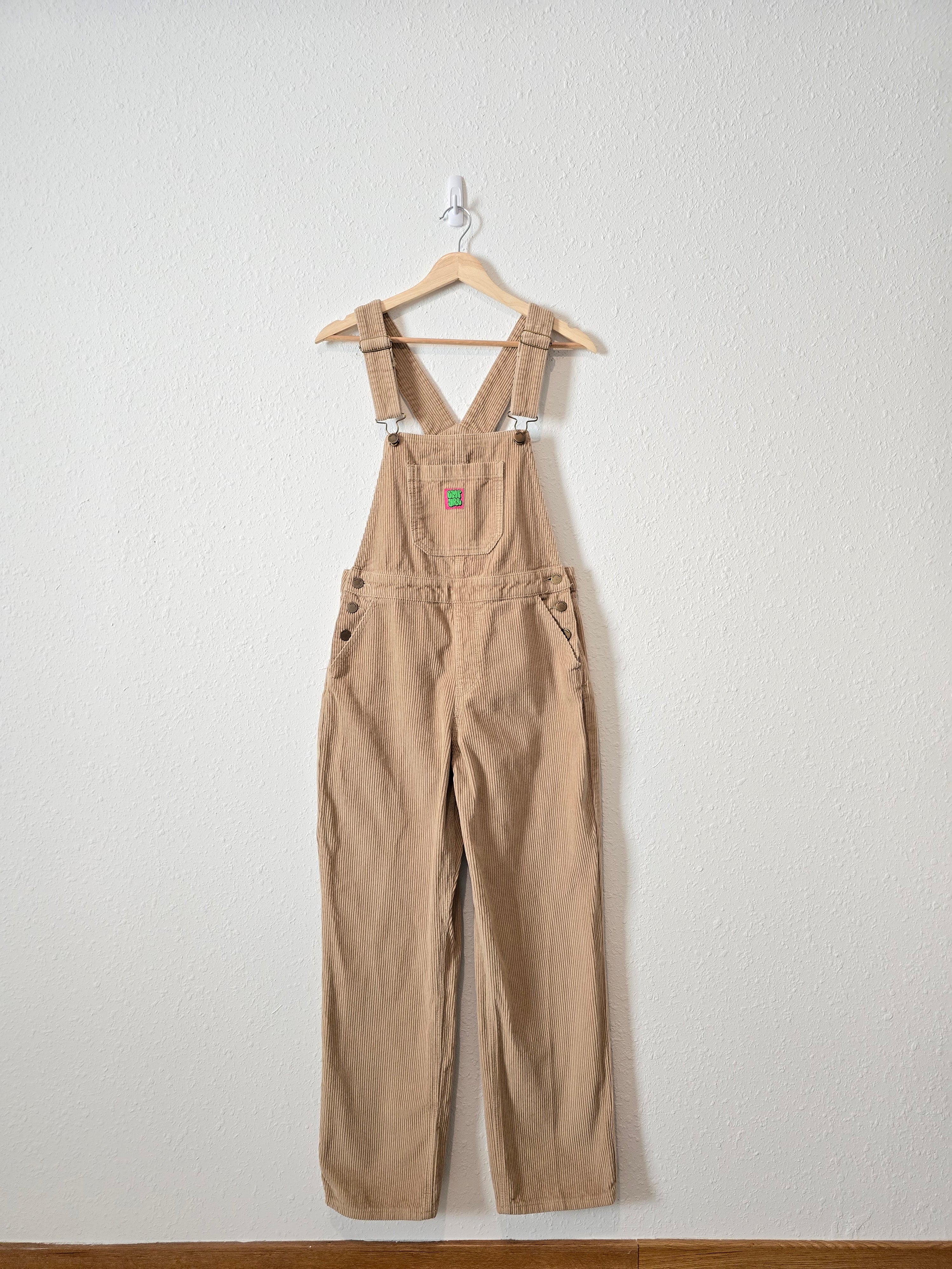 Tan Straight Cord Overalls (M)