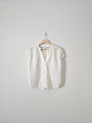 Anthropologie Linen V Neck Top (M)