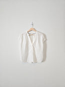 Anthropologie Linen V Neck Top (M)