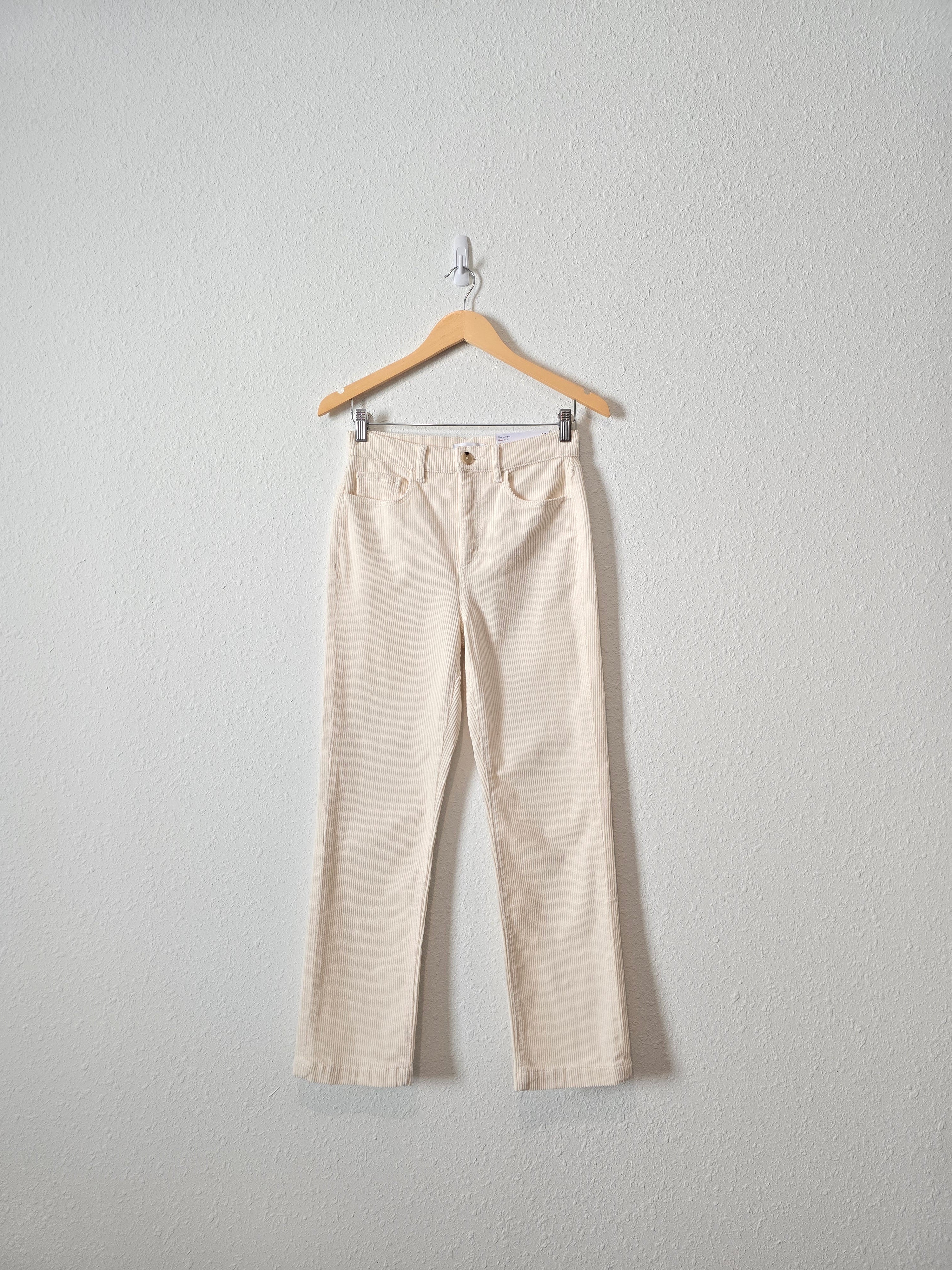 NEW Cream Cord Straight Pants (25/0)