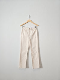 NEW Cream Cord Straight Pants (25/0)