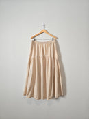 Neutral Gingham Maxi Skirt (XL)